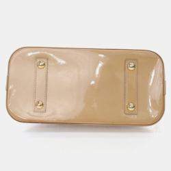 Pre Owned Louis Vuitton Alma PM Beige Monogram Vernis Leather Handbag