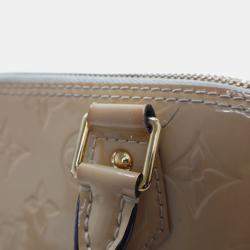 Pre Owned Louis Vuitton Alma PM Beige Monogram Vernis Leather Handbag