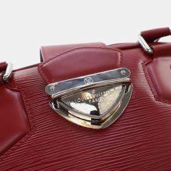 Pre Owned Louis Vuitton Bowling Montaigne GM Red Epi Leather Handbag