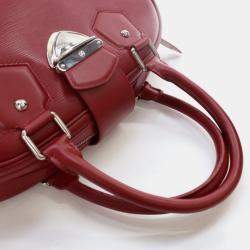 Pre Owned Louis Vuitton Bowling Montaigne GM Red Epi Leather Handbag