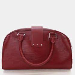Pre Owned Louis Vuitton Bowling Montaigne GM Red Epi Leather Handbag