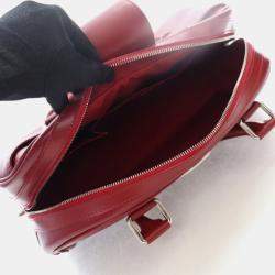 Pre Owned Louis Vuitton Bowling Montaigne GM Red Epi Leather Handbag