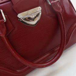 Pre Owned Louis Vuitton Bowling Montaigne GM Red Epi Leather Handbag