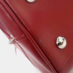 Pre Owned Louis Vuitton Bowling Montaigne GM Red Epi Leather Handbag