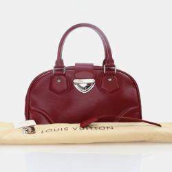 Pre Owned Louis Vuitton Bowling Montaigne GM Red Epi Leather Handbag