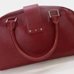 Pre Owned Louis Vuitton Bowling Montaigne GM Red Epi Leather Handbag