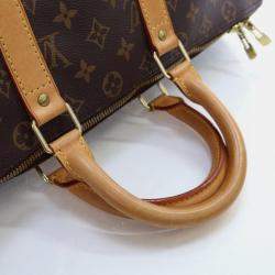 Pre Owned Louis Vuitton Keepall 45 Brown Monogram Coated Canvas Travel Bag