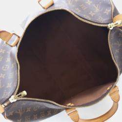 Pre Owned Louis Vuitton Keepall 45 Brown Monogram Coated Canvas Travel Bag