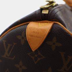 Pre Owned Louis Vuitton Keepall 45 Brown Monogram Coated Canvas Travel Bag