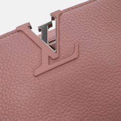 Pre Owned Louis Vuitton Capucines PM Pink Taurillon Leather Handbag