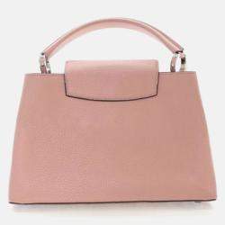 Pre Owned Louis Vuitton Capucines PM Pink Taurillon Leather Handbag