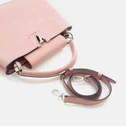 Pre Owned Louis Vuitton Capucines PM Pink Taurillon Leather Handbag