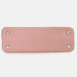 Pre Owned Louis Vuitton Capucines PM Pink Taurillon Leather Handbag
