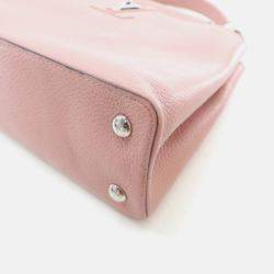 Pre Owned Louis Vuitton Capucines PM Pink Taurillon Leather Handbag