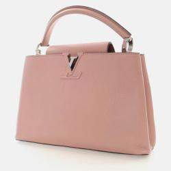 Pre Owned Louis Vuitton Capucines PM Pink Taurillon Leather Handbag