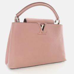 Pre Owned Louis Vuitton Capucines PM Pink Taurillon Leather Handbag