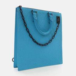 Pre Owned Louis Vuitton Sac Plat Monogram Taurillon Leather Tote Bag