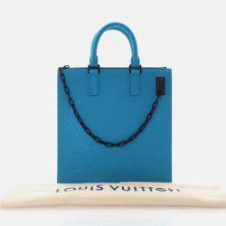 Pre Owned Louis Vuitton Sac Plat Monogram Taurillon Leather Tote Bag