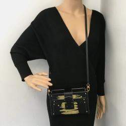 Pre Owned Louis Vuitton Petite Malle Black Monogram Canvas Clutch Bag