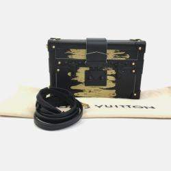 Pre Owned Louis Vuitton Petite Malle Black Monogram Canvas Clutch Bag