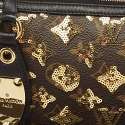 Pre Owned Louis Vuitton Black Monogram Eclipse Sequins Pochette Accessoires Bag