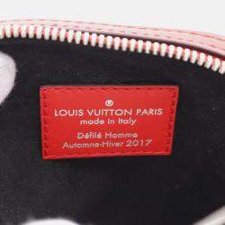 Pre Owned Louis Vuitton Danube PPM Red White Supreme Epi Leather Shoulder Bag