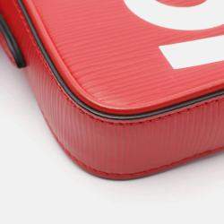 Pre Owned Louis Vuitton Danube PPM Red White Supreme Epi Leather Shoulder Bag