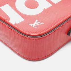 Pre Owned Louis Vuitton Danube PPM Red White Supreme Epi Leather Shoulder Bag