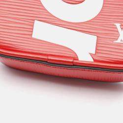 Pre Owned Louis Vuitton Danube PPM Red White Supreme Epi Leather Shoulder Bag