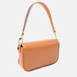 Pre Owned Louis Vuitton Swing Brown Calfskin Coated Canvas Leather Handbag
