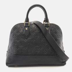 Pre Owned Louis Vuitton Neo Alma PM Black Monogram Empreinte Leather Handbag