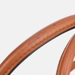 Pre Owned Louis Vuitton On My Side MM Beige Leather Handbag