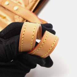 Pre Owned Louis Vuitton Lead Mm Tote Bag Vernis Leather Brown Bronze