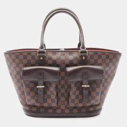 Pre Owned Louis Vuitton Manosque GM Damier Ebene Canvas Tote Bag