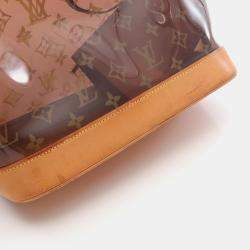 Pre Owned Louis Vuitton Cabas Amble Mm Tote Bag Monogram Plastics Brown