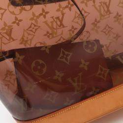Pre Owned Louis Vuitton Cabas Amble Mm Tote Bag Monogram Plastics Brown