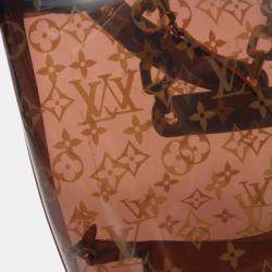 Pre Owned Louis Vuitton Cabas Amble Mm Tote Bag Monogram Plastics Brown