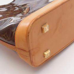 Pre Owned Louis Vuitton Cabas Amble Mm Tote Bag Monogram Plastics Brown