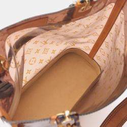 Pre Owned Louis Vuitton Cabas Amble Mm Tote Bag Monogram Plastics Brown