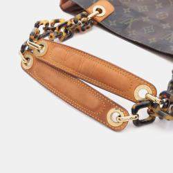 Pre Owned Louis Vuitton Cabas Amble Mm Tote Bag Monogram Plastics Brown