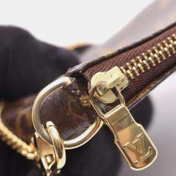Pre Owned Louis Vuitton Mini Pochette Accessoires Monogram Canvas Leather Crossbody Bag