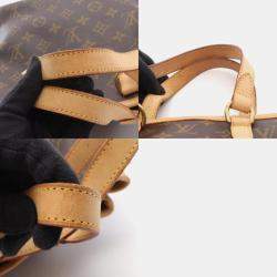 Pre Owned Louis Vuitton Batignolles Brown Monogram Canvas and Leather Shoulder Bag