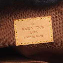 Pre Owned Louis Vuitton Batignolles Brown Monogram Canvas and Leather Shoulder Bag