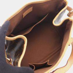 Pre Owned Louis Vuitton Batignolles Brown Monogram Canvas and Leather Shoulder Bag