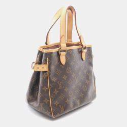 Pre Owned Louis Vuitton Batignolles Brown Monogram Canvas and Leather Shoulder Bag