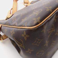 Pre Owned Louis Vuitton Batignolles Brown Monogram Canvas and Leather Shoulder Bag