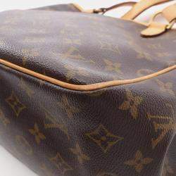Pre Owned Louis Vuitton Batignolles Brown Monogram Canvas and Leather Shoulder Bag