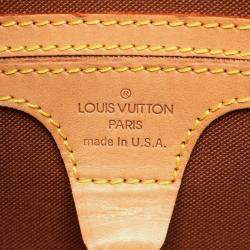 Pre Owned Louis Vuitton Ellipse PM Brown Monogram Canvas Leather Top Handle Bag