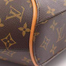 Pre Owned Louis Vuitton Ellipse PM Brown Monogram Canvas Leather Top Handle Bag
