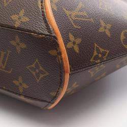 Pre Owned Louis Vuitton Ellipse PM Brown Monogram Canvas Leather Top Handle Bag